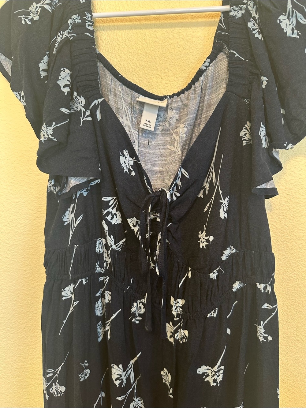 Ava & Viv Black Floral Maxi Dress with White Print - Picture 3 of 5